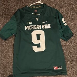 Kenneth Walker Nike Green Michigan State Jersey with Number 9